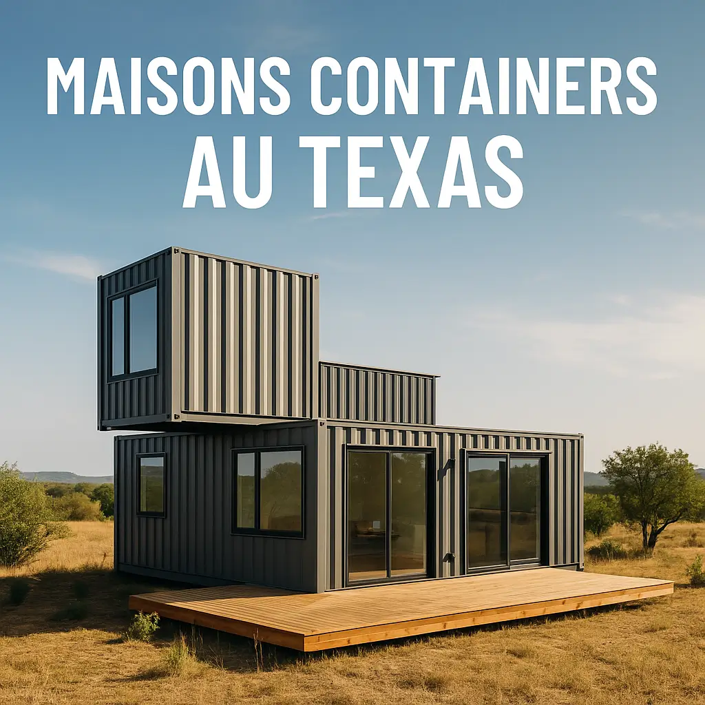 Maisons containers Texas en structure modulaire, adaptées au climat local et conçues pour un habitat durable