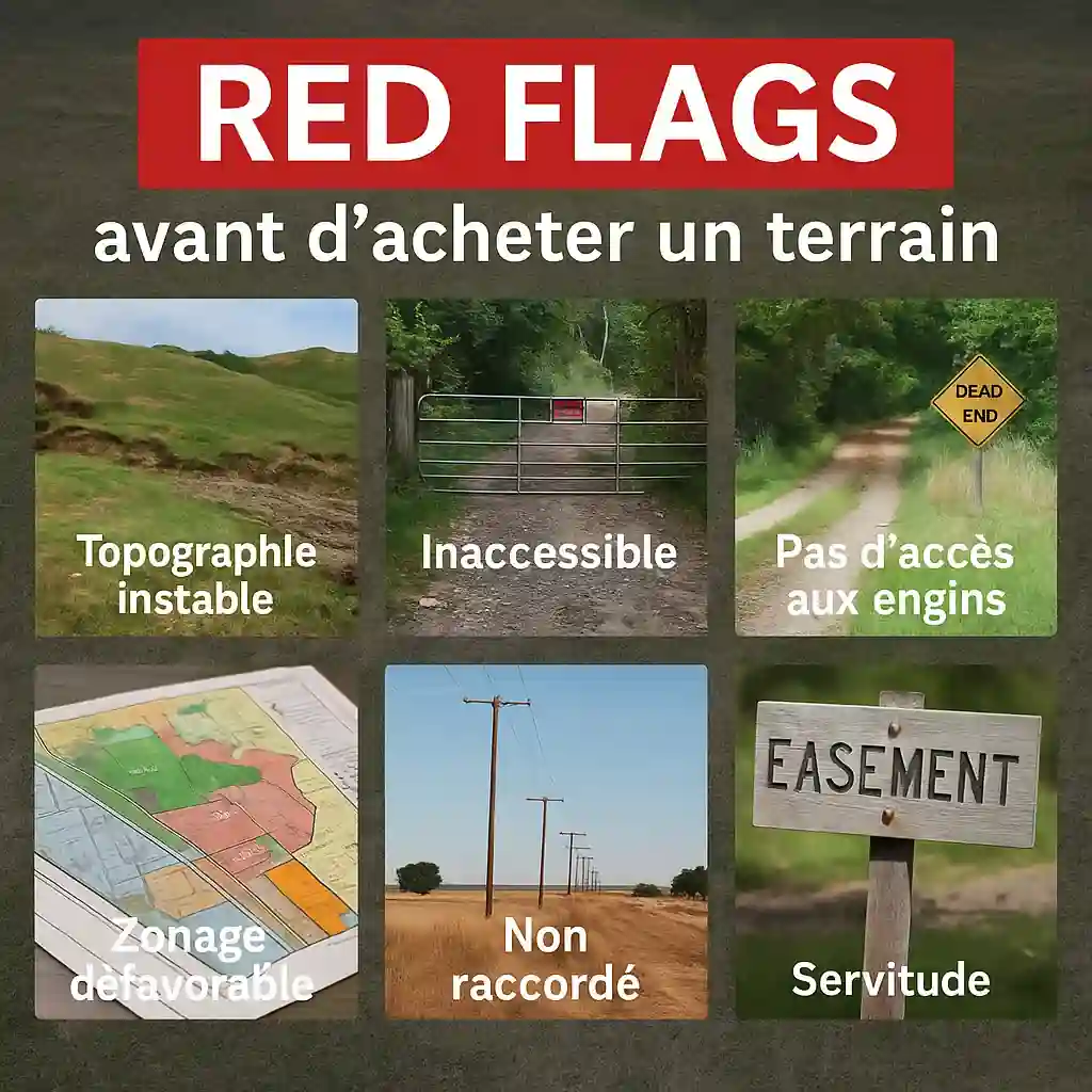 Red flags avant d’acheter un terrain au Texas avec risque d’inondation et zone constructible