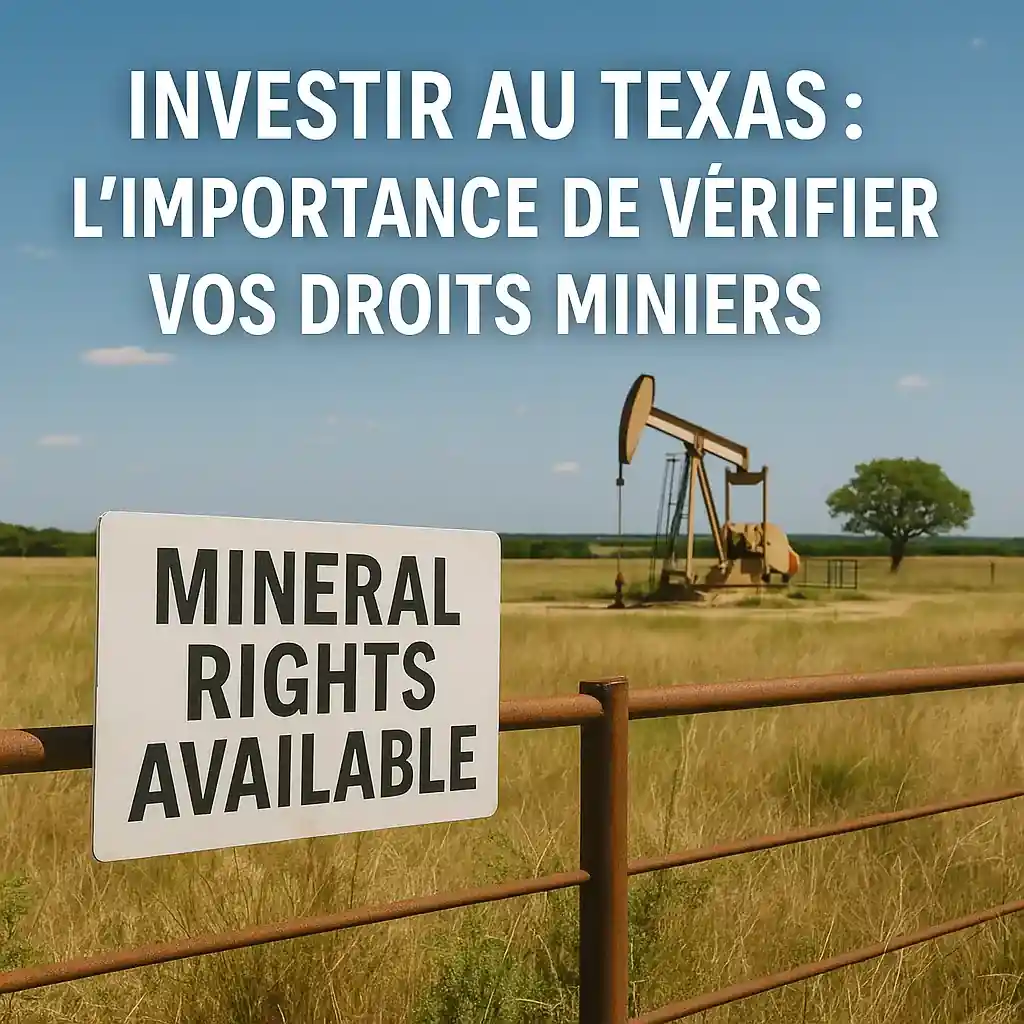 droits miniers Texas investir au Texas importance de vérifier avant achat terrain