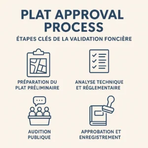 Plat approval process – schéma clair des étapes clés de la validation foncière aux États-Unis