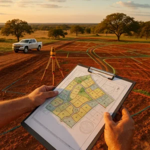 ubdivider un terrain Texas – relevé topographique et découpage foncier sur plan cadastral
