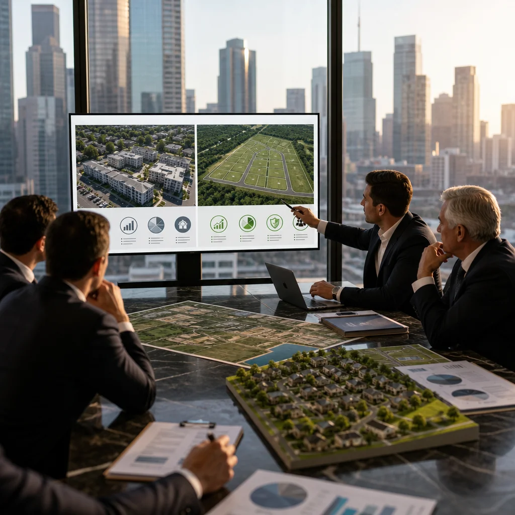 Family office que compara plataformas de inversión inmobiliaria