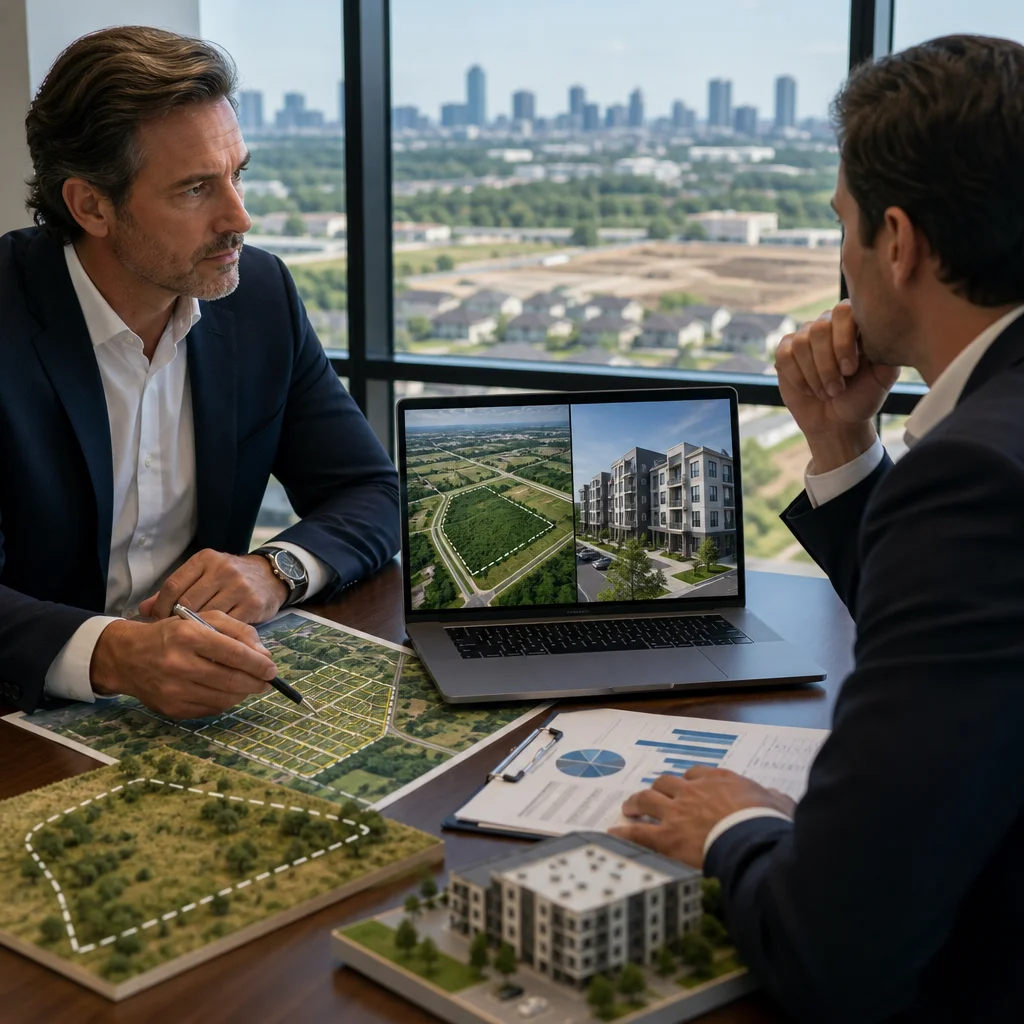 Una «family office» estudia un proyecto inmobiliario a partir de una maqueta