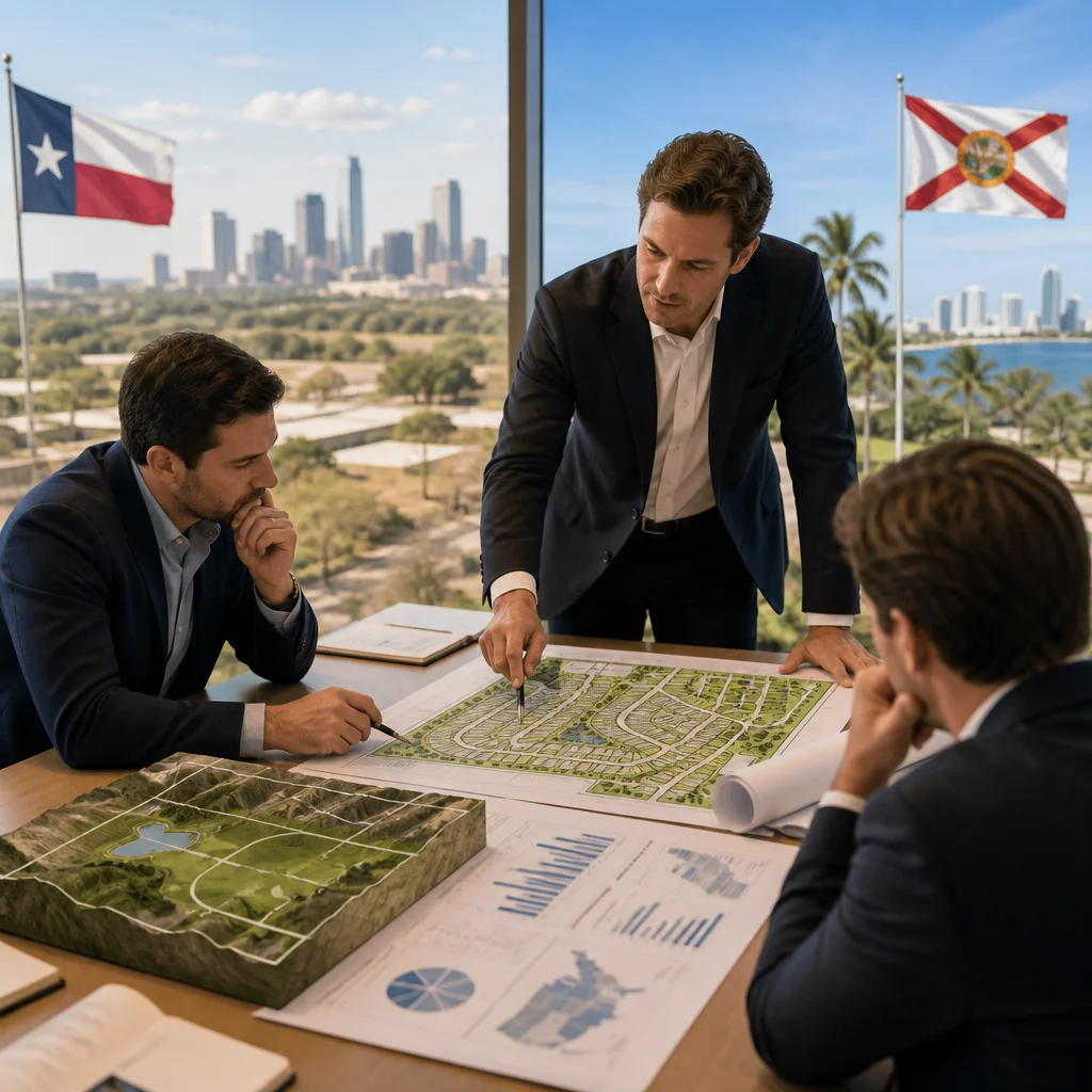 Reunión sobre proyectos de parcelación en Texas y Florida
